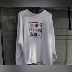 Vintage Cotton Harbor 24W Cottage Core Sweater